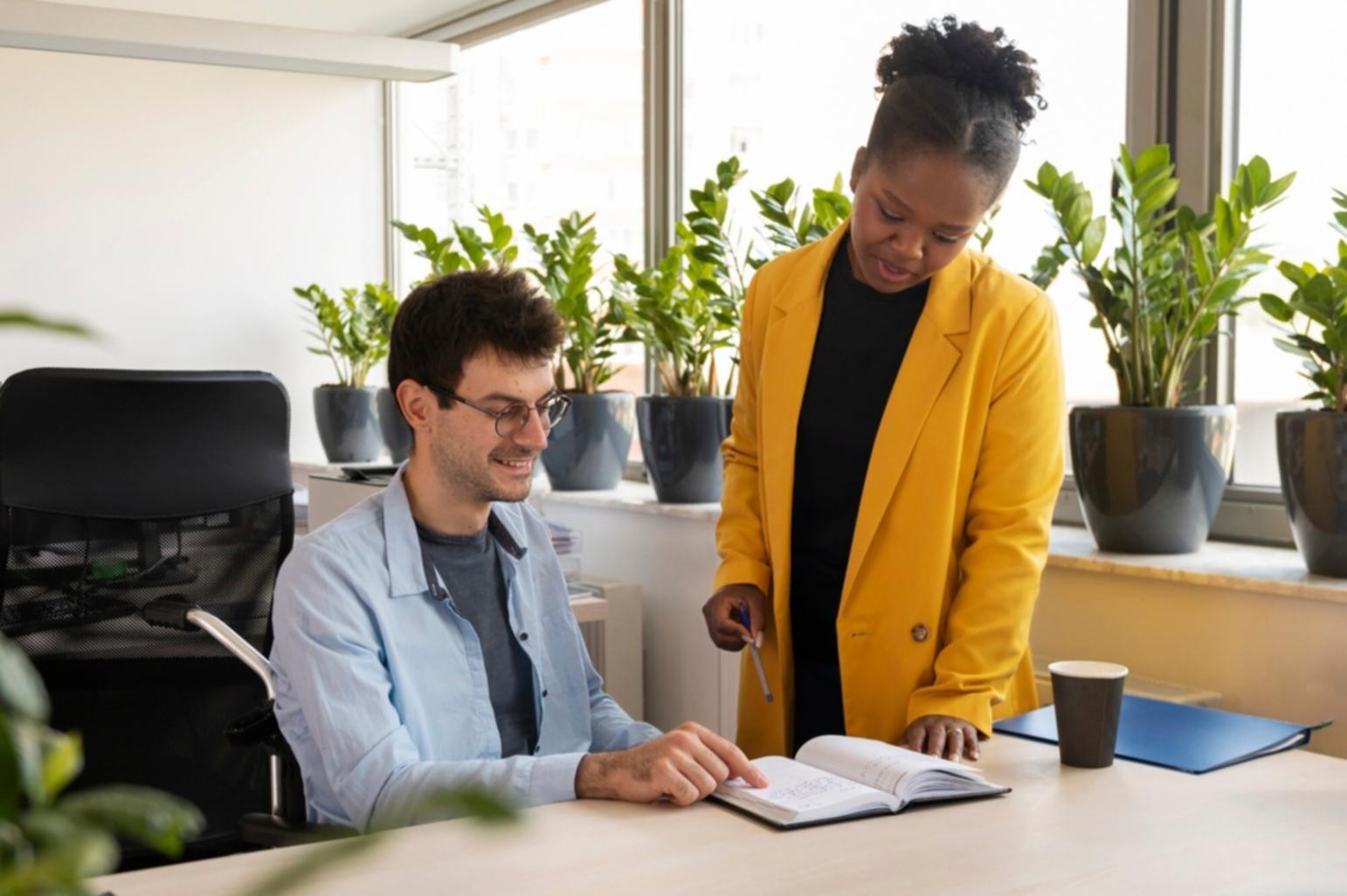 Environnement de travail moderne avec analyses financières